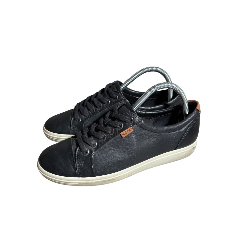 ECCO Soft Womens 8 Extra Wide‎ Leather Low Top Sneakers Casual Walking Comfort